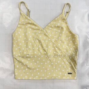 Yellow Cream Sleeveless Wrap Camisole